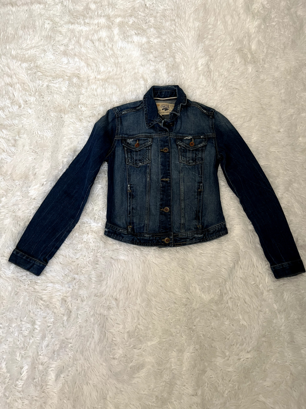 Women’s TRF Premium Wash Denim Wear Jean Jacket Size Small